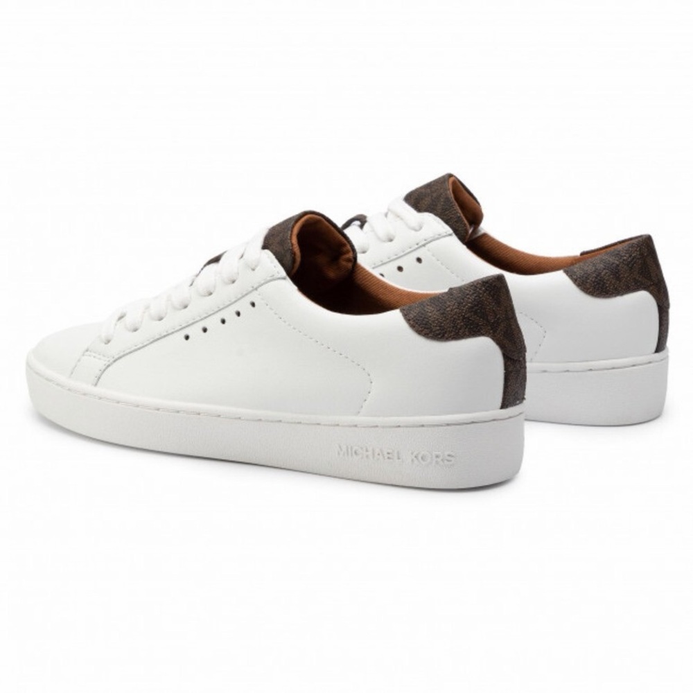 Michael Kors Irving White Leather Lace-Up Sneakers | 7 - Picture 3 of 8